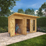 12 x 6 Maine Pent Summerhouse + Side Shed - Rogey