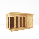 12 x 8 Premium Garden Room Summerhouse With Side Shed - Rogey