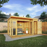 12 x 8 Premium Garden Room Summerhouse With Side Shed - Rogey