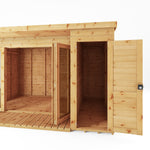 12 x 8 Premium Garden Room Summerhouse With Side Shed - Rogey