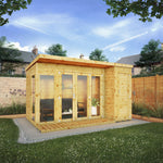 12 x 8 Premium Garden Room Summerhouse With Side Shed - Rogey
