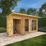 14 x 6 Maine Pent Summerhouse + Side Shed - Rogey