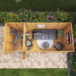 14 x 6 Maine Pent Summerhouse + Side Shed - Rogey