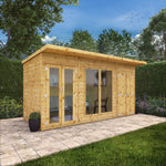 14 x 6 Maine Pent Summerhouse + Side Shed - Rogey