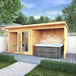 16 x 6 Maine Pent Summerhouse + Patio Area - Rogey