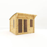 3m x 3m Curved Roof Log Cabin - 44mm - Rogey
