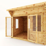 3m x 3m Curved Roof Log Cabin - 44mm - Rogey