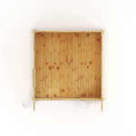 3m x 3m Curved Roof Log Cabin - 44mm (UPVC Windows & Door) - White - Rogey