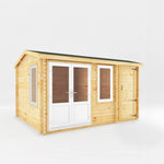 4.1m x 3m Home Office Elite - 44mm (UPVC Windows & Door) - White - Rogey