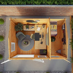 4.1m x 3m Home Office Elite - 44mm (UPVC Windows & Door) - White - Rogey