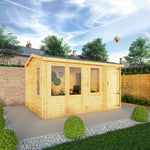 4.1m x 3m Home Office Elite With Side Shed - 44mm - Rogey