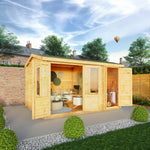 4.1m x 3m Home Office Elite With Side Shed - 44mm - Rogey