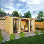 4.5m x 3.5m Home Office Studio - 44mm (UPVC Windows & Door) - Grey - Rogey