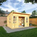 4m x 3m Curved Roof Log Cabin - 44mm - Rogey