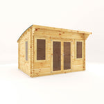 4m x 3m Curved Roof Log Cabin - 44mm - Rogey