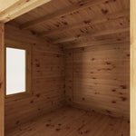 4m x 3m Curved Roof Log Cabin - 44mm - Rogey