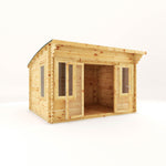 4m x 3m Curved Roof Log Cabin - 44mm - Rogey
