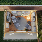 4m x 3m Curved Roof Log Cabin - 44mm (UPVC Windows & Door) - White - Rogey