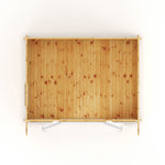 4m x 3m Curved Roof Log Cabin - 44mm (UPVC Windows & Door) - White - Rogey