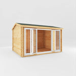 4m x 3m Home Office Studio - 44mm (UPVC Windows & Door) - White - Rogey