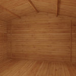 4m x 3m Retreat Log Cabin - 44mm (UPVC Windows & Door) - White - Rogey