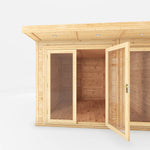4m x 3m(D) Insulated Garden Room with Side Shed - Rogey