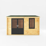 4m x 4m Home Office Elite - 44mm (UPVC Windows & Door) - Grey - Rogey