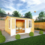 4m x 4m Home Office Elite - 44mm (UPVC Windows & Door) - White - Rogey