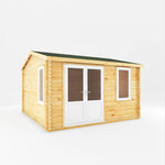 4m x 4m Home Office Elite - 44mm (UPVC Windows & Door) - White - Rogey