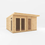 4m x 4m(D) Insulated Garden Room with Side Shed - Rogey