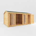 5.1m x 3m Home Office Studio With Side Shed - 28mm - Rogey