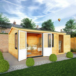 5.1m x 4m Home Office Elite - 44mm (UPVC Windows & Door) - Grey - Rogey