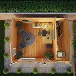 5.1m x 4m Home Office Elite - 44mm (UPVC Windows & Door) - Grey - Rogey