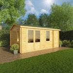 5.1m x 4m Home Office Elite With Side Shed - 44mm - Rogey