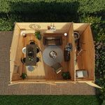 5.1m x 4m Home Office Elite With Side Shed - 44mm - Rogey