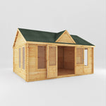 5.3m x 4m Clock Tower Log Cabin - 44mm - Rogey