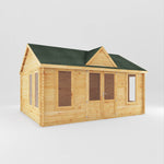 5.3m x 4m Clock Tower Log Cabin - 44mm - Rogey