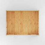 5.3m x 4m Clock Tower Log Cabin - 44mm (UPVC Windows & Door) - White - Rogey