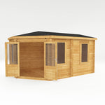 5m x 3m Corner Lodge Log Cabin - 34mm - Rogey