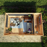 5m x 3m(D) Insulated Garden Room with Side Shed - Rogey