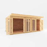 5m x 3m(D) Insulated Garden Room with Side Shed - Rogey