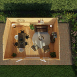 5m x 4m Home Office Studio - 44mm (UPVC Windows & Door) - White - Rogey