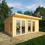 5m x 4m(D) Insulated Garden Room with Side Shed - Rogey