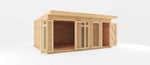 5m x 4m(D) Insulated Garden Room with Side Shed - Rogey