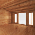 6.1m x 4m Home Office Studio With Side Shed - 28mm - Rogey