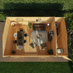 6.1m x 4m Home Office Studio With Side Shed - 28mm - Rogey