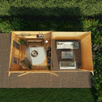 6m x 3m Studio Pent Log Cabin With Patio Area - 44mm - Rogey