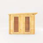 6m x 3m Studio Pent Log Cabin With Slatted Area - 28mm - Rogey