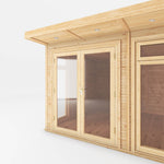 6m x 3m(D) Insulated Garden Room with Side Shed - Rogey