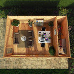 6m x 4m(D) Insulated Garden Room with Side Shed - Rogey